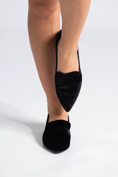 Marilyn Boutique Μοκασίνια βελούδινα με μυτερή μύτη