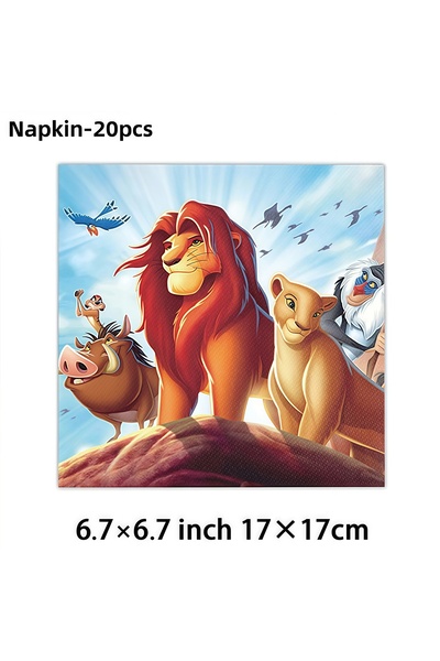 Choice 20pcs napkins Lion King Simba Birthday Decoration Party Supplie Cartoo...