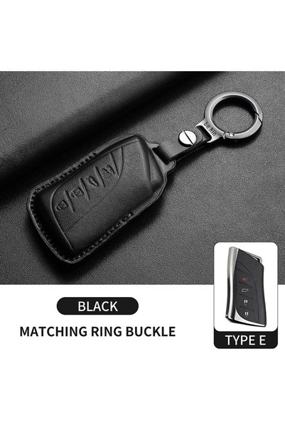 Choice Black E1 Genuine Leather Car Key Case Cover for Lexus NX ES UX US RC L...
