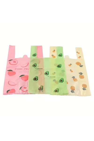 Choice 100PCS 36x20cm Color Random 50/100PCS Colorful Plastic Bags with Handl...