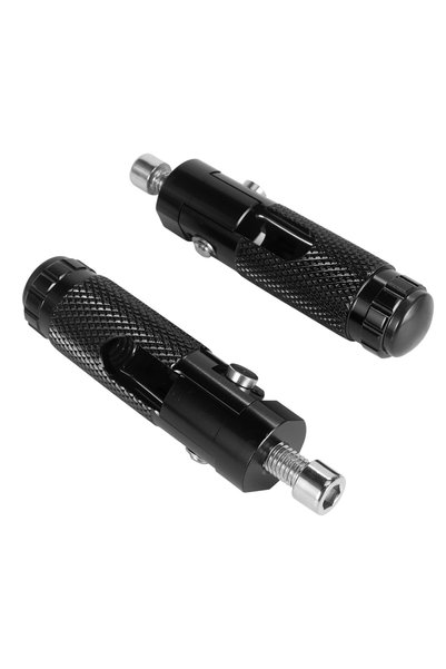 Choice black 2 Pcs M8 Universal Motorcycle Motor Bike Folding Footrests Footp...