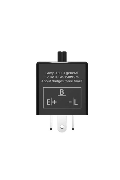 Choice black 12v 3 pin Adjustable LED Flasher Relay Motorcycle Turn Signal Li...