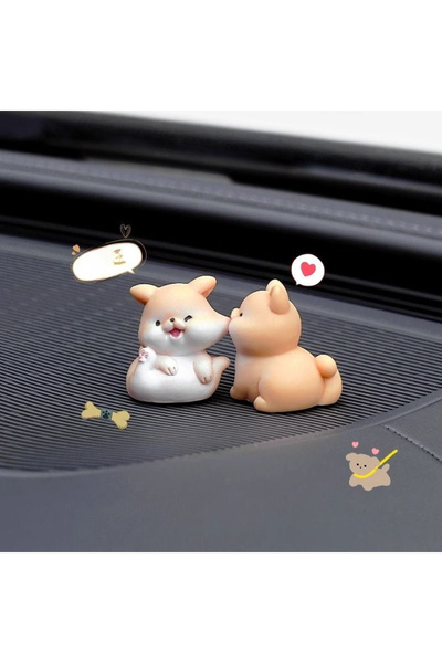 Choice p2p 2pcs Couple Animal Light Kiss Car Ornament Add Love Atmosphere, Re...