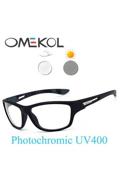 Choice MB7 OMEKOL Men Women Photochromic Cycling Glasses Outdoor Sport Hiking...