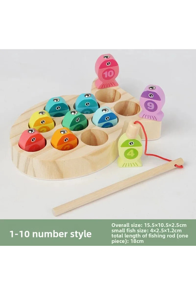 Choice number -2 Kids Wooden Fishing Game Toy Gifts Early Education Alphabet ...