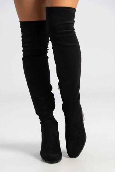Marilyn Boutique Μπότες Over-Knee Σουέτ