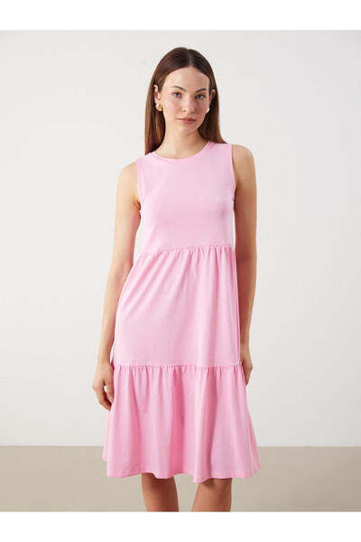 LC Waikiki LCW Comfort Pink Jersey Shift Dress, Featuring the ALITA CITY Touch