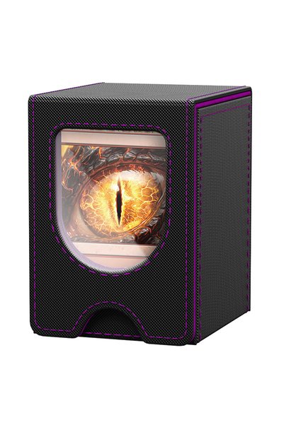 Choice BLACK PURPLE Card Deck Box with U-shaped Display Window, Holds 100+ Do...