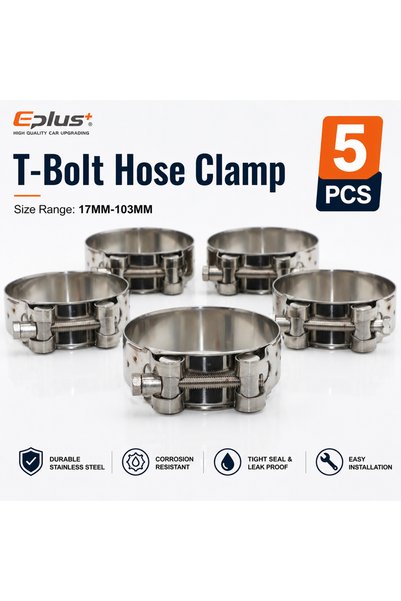 Choice 32MM-35MM-5PCS 5PCS Stainless Steel European Heavy Duty Hose Clamp Uni...