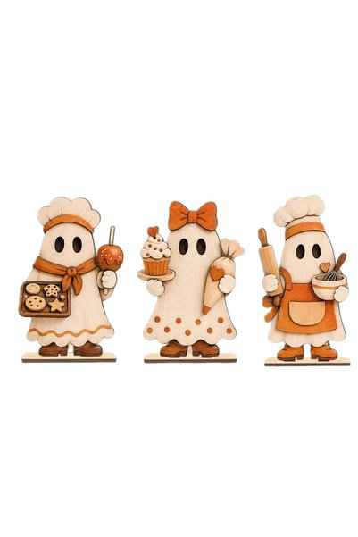 Choice Mc-2Set 3 Pieces/Set of Autumn Wooden Ornaments, Vintage Autumn Stande...