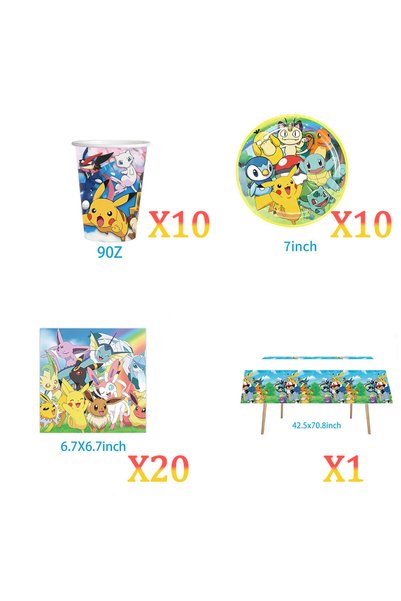 Choice 41pcs Cartoon Pokmoneds Birthday Balloon Decoration Party Supplies Pap...