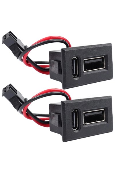 Choice 2pcs Dual Type C USB Receptacle Female Socket Connector Chassis Mount ...