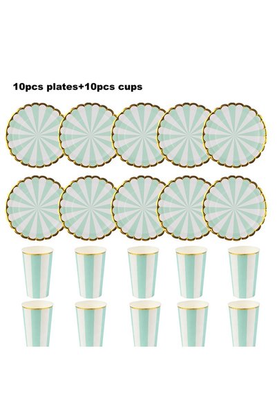 Choice S4 Disposable Party Paper Plates Cups Birthday Decoration Supplies Col...