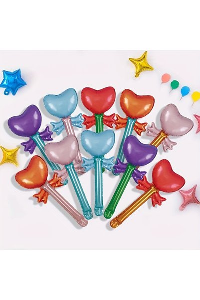 Choice 17inches MULTI 30pcs Heart-Shaped Fairy Wand Balloons, Perfect for Par...