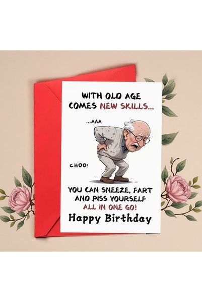 Choice 1 Funny Birthday Card for 60, 65, 70 Years Old - Age Joke with Envelop...