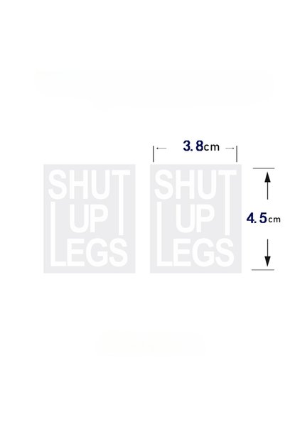 Choice 4.5X3.8CM WHITE 2PCS SHUT UP LEGS Bike Stickers Bicycle Frame Top Tube...
