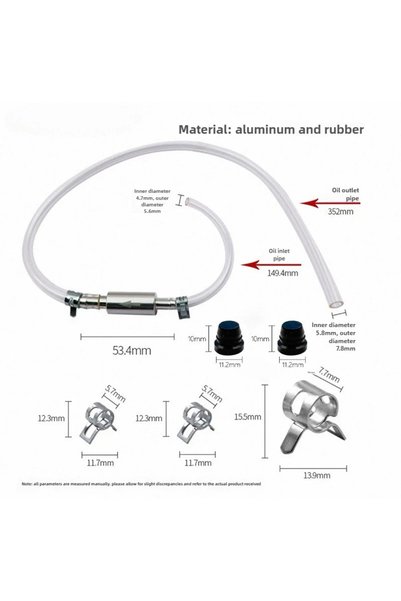 Choice 1 Set Brake Fluid Bleeder Hose Kit with One-Way Check Valve, Non-Retur...