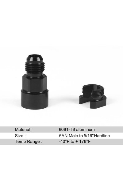 Choice AN6-5-16 Aluminum Fuel Line EFI Adapter Fitting 6AN AN6 AN-6 Male to 3...