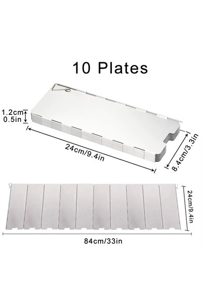 Choice 10 Plates Camping Windshield, Folding Outdoor Windscreen, Aluminum Win...