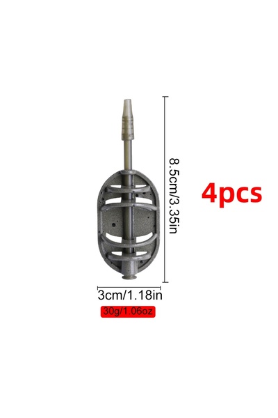 Choice 30g-4pcs FTK Carp Fishing Feeders 30g/40g/50g Zinc Alloy Quick-Change ...