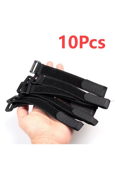 Choice black 10Pcs Reusable Hook and Loop Cinch Straps Nylon Cable Ties Organ...