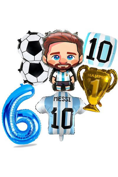 Choice 32inch 6 7pcs Messi Football Foil Globos Balloons Trophy Soccer Balloo...