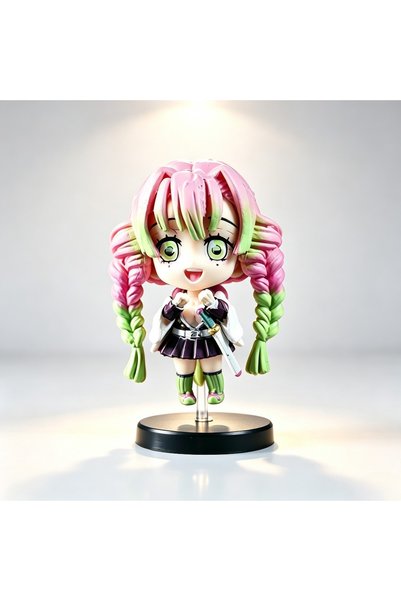 BANDAI A 5cm Anime Demon Slayer Figure Kanroji Mitsuri Uzui Tengen Obanai Fig...