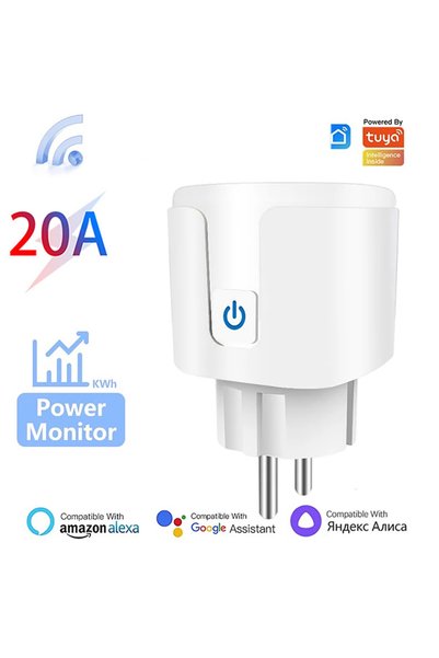 Choice TUYA 16A 1PC EU 16A/20A Power Monitor Work with Tuya SmartLife APP Con...