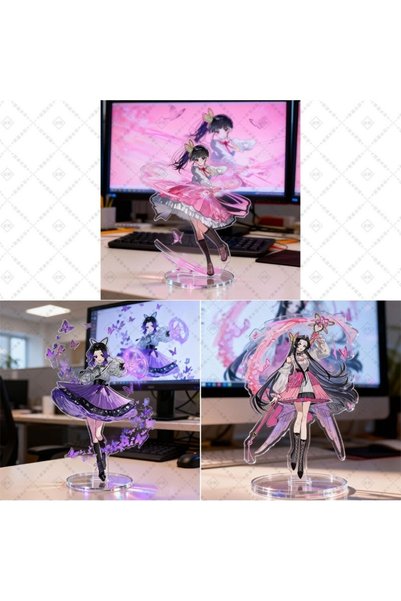 BANDAI 3pcs Demon Slayer Acrylic Stand Kimetsu No Yaiba Butterfly Hashibira I...