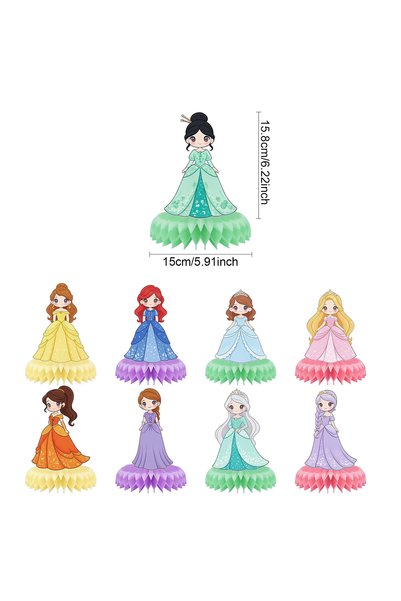 Choice MULTI Colorful Princess themed birthday honeycomb ornament Castle Part...