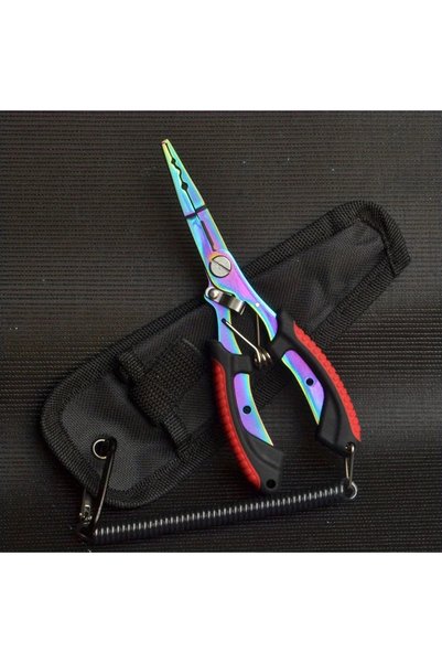 Choice Red Titanium Coated Eagle Beak Multifunctional Fishing Pliers Hook Rem...