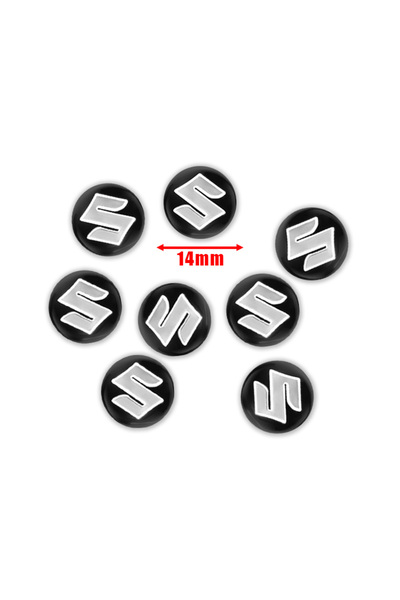Suzuki 8Pcs For S Logo Badge 14mm Car Smart Remote Key Emblem Stickers Decal ...