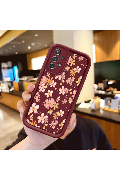 CHICASELUX غطاء عالي الجودة متوافق مع هاتف Samsung Galaxy A72، بتصميم زهور مت...