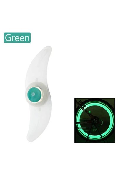 Choice green Bike Wheel Spoke Light Tire Lights 3 Modes LED Waterproof Bike S...