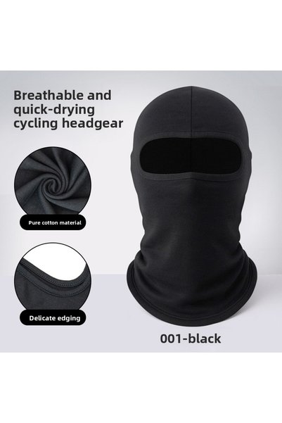Choice 001 black Riding All-in-one Face Mask Neck Gaiter Thin Breathable Pure...