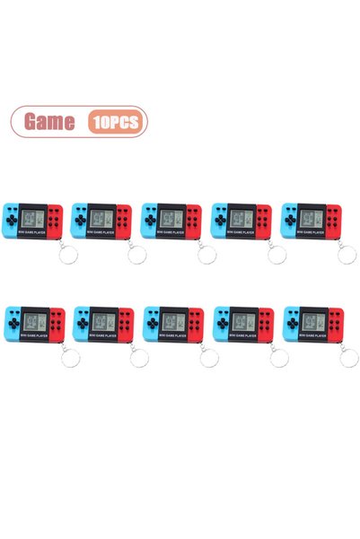 Choice Game-10PCS Mini Retro Tetris Game Console Keychain Classic Handheld Vi...