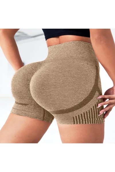 Choice S M Khaki Yoga Underpants Seamless High-Elasticity High-Waist Quick-Dr...
