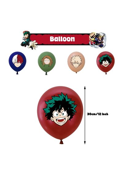Choice 16pcs balloon My Hero Academia Birthday Party Decoration Disposable Ta...