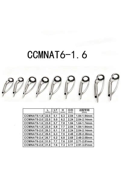 Choice CCMNAT6-1.6 Genuine Japan Fuji Top Ring CCMNAT5/T6 Long-Cast Lure Rod ...