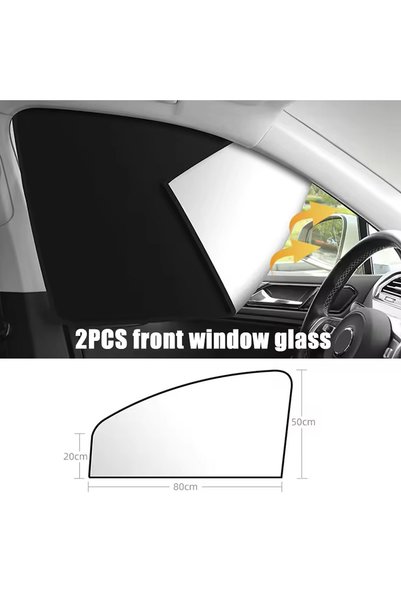 Choice Front window Retractable Car Side Window Sunshade, Magnetic Privacy Cu...