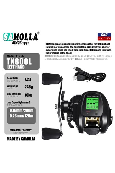 Choice BLACK LEFT New Big Led Screen Electronic Baitcasting Fishing Reel High...