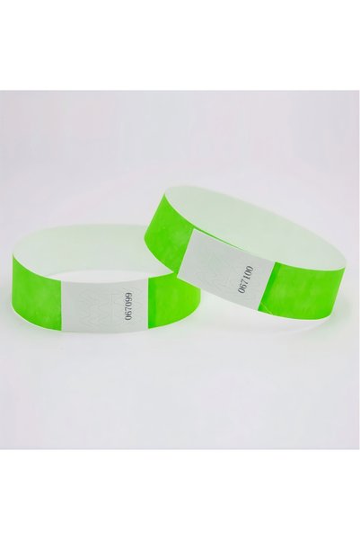 Choice 25CM Green-100pcs 200Pcs Waterproof Synthetic Paper Wristbands for Par...