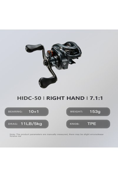 Choice 11 HIDC Right Cylius HIDC DC 152g Carbon Baitcasting Fishing Reel 7.1:...