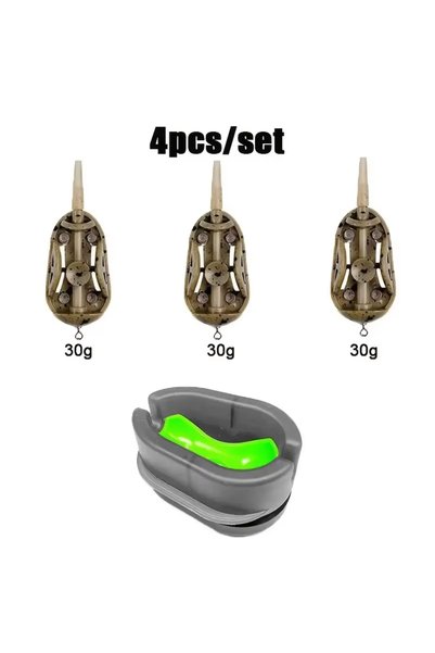 Choice 3PCS 30g Mould YOTO Carp Fishing Feeder Kit Complete Set with High-Spe...
