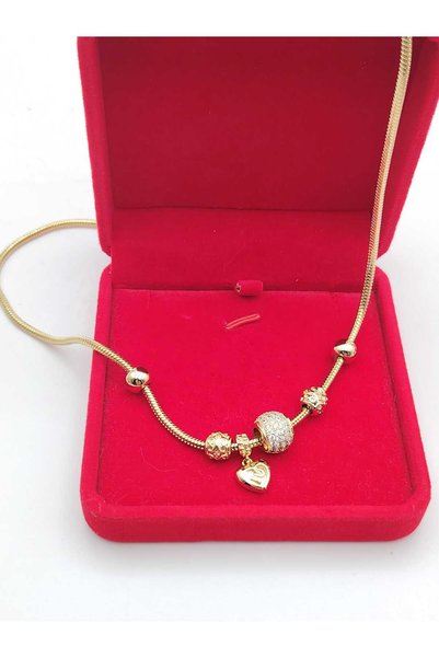 NN Lant cu Charm-uri -placat cu aur 14k