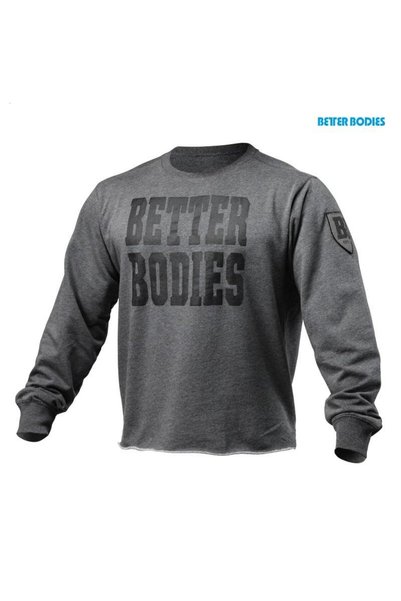 BETTER BODIES Big Print Sweatshirt - Anthracite Melange
