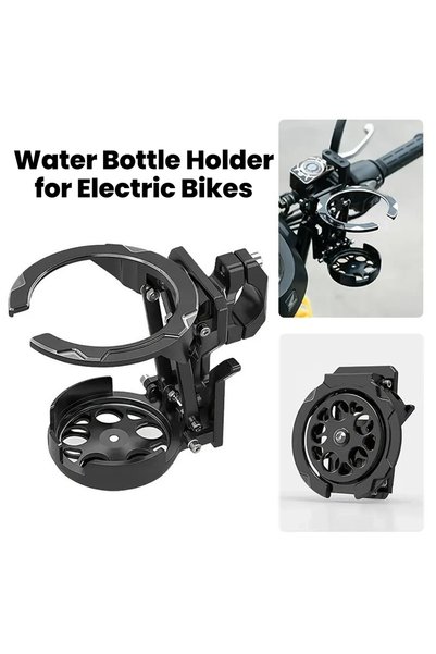 Choice Black NEW Motorcycle Foldable Water Cup Bracket For Electric Bicycle S...