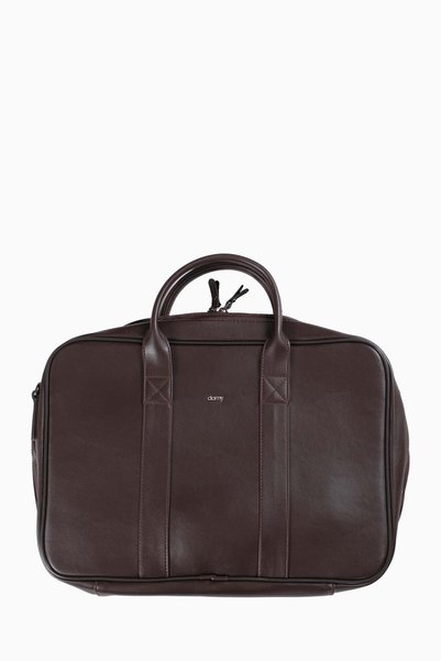 DAMY Genuine Leather Unisex Briefcase 8501 - Brown
