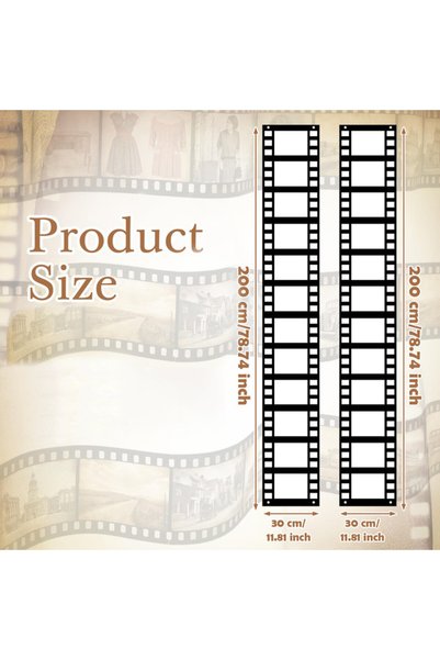 Choice 2pcs Large Polyester Movie Night Theme Photo Booth Props for Children ...