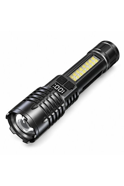 Choice مصباح يدوي LED عالي الطاقة، قابل للشحن عبر منفذ Type-C، مع خاصية التحك...